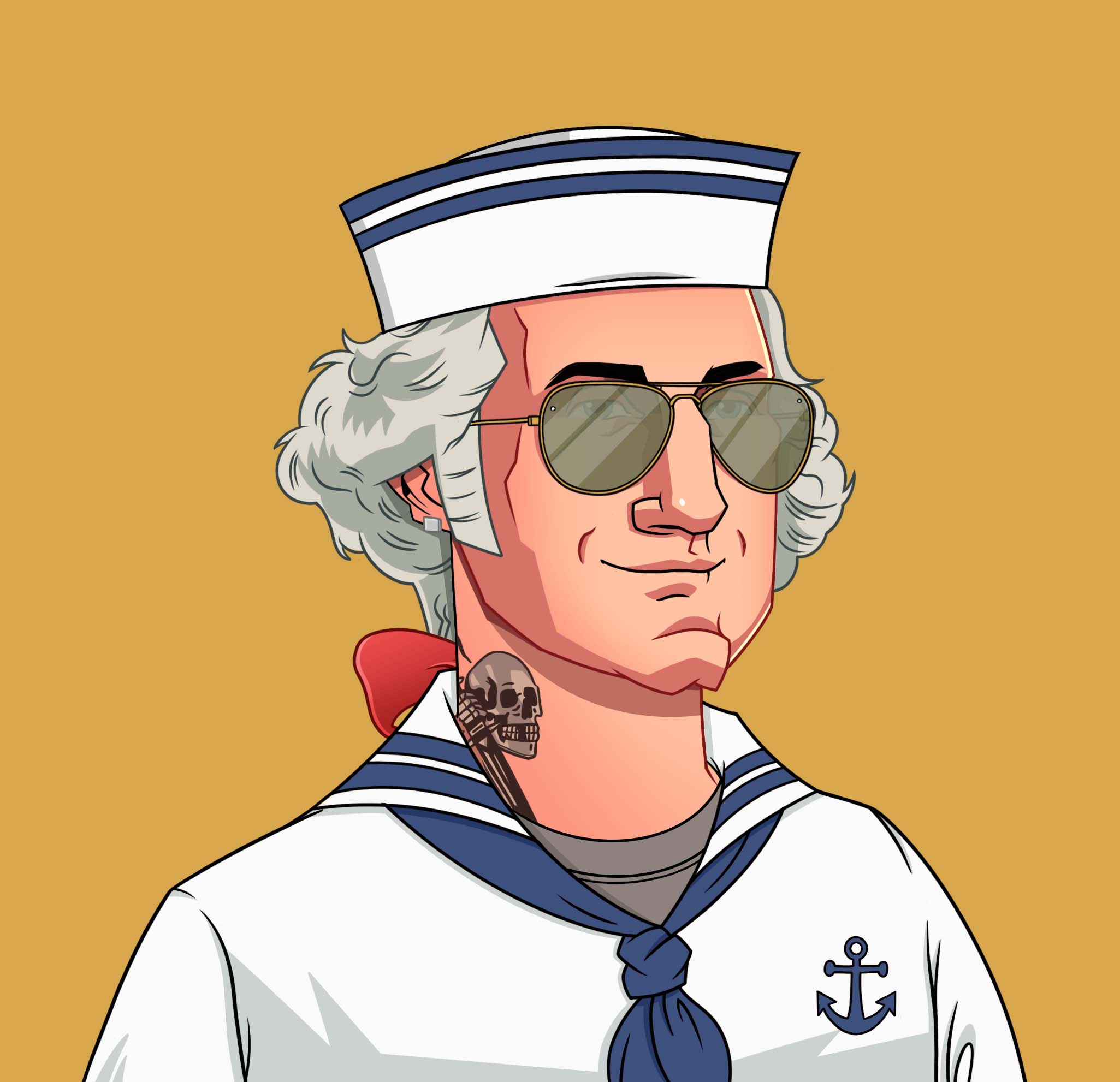 OG George Washington NFT - Tattooed Sailor